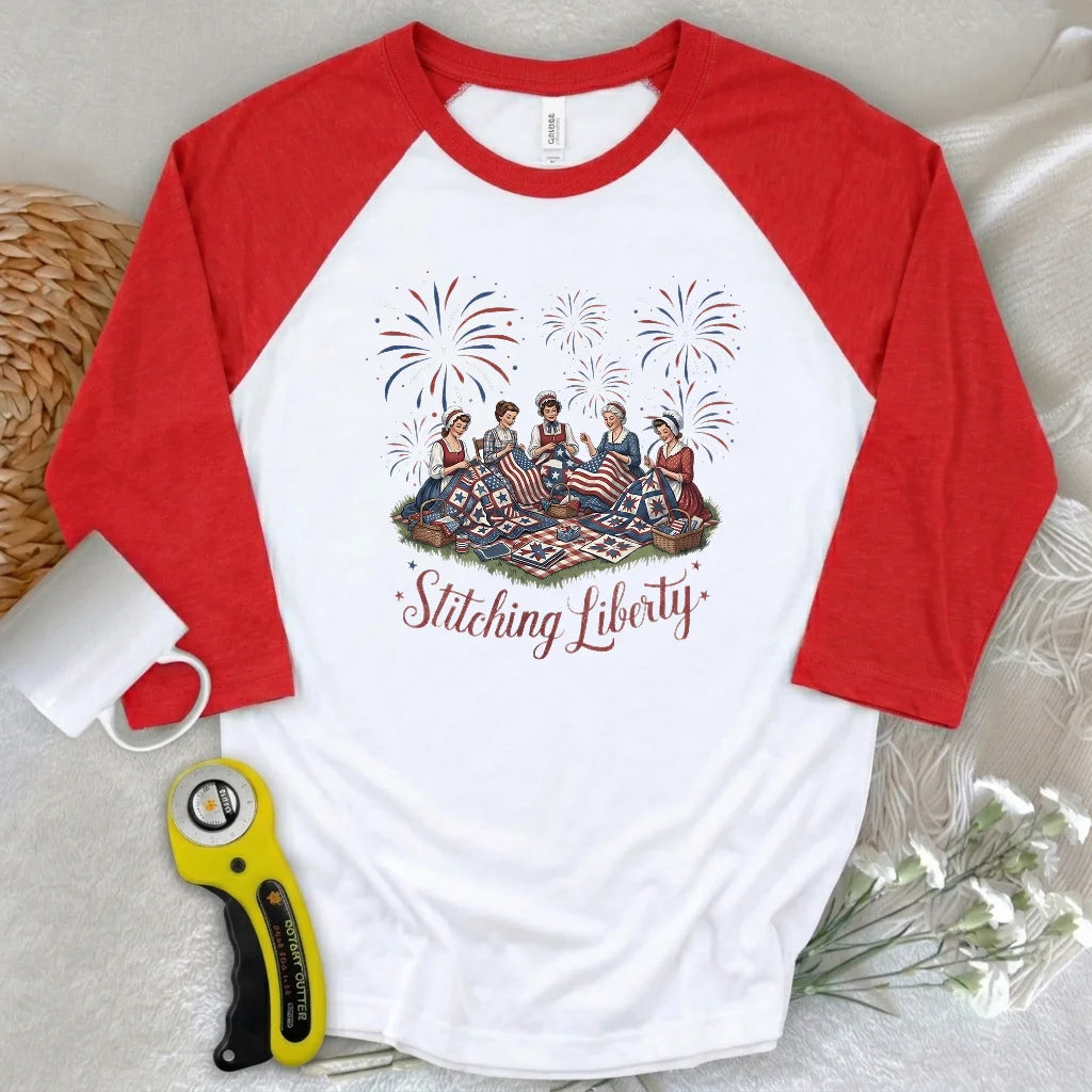 Stitching Liberty 3/4 Sleeve T-shirt