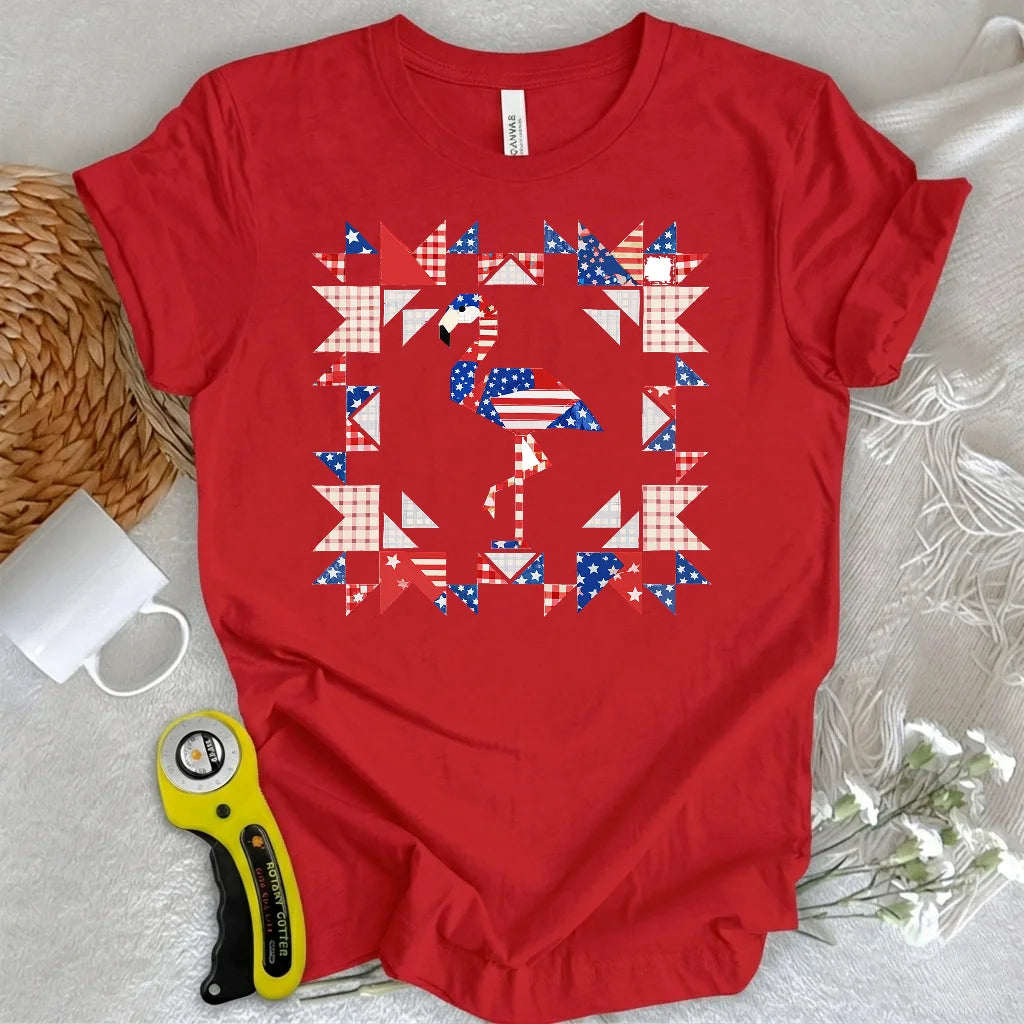 Liberty Flamingo Patchwork T-Shirt