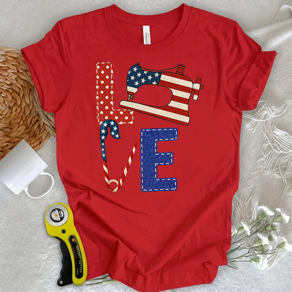 T-shirt de couture patriotique