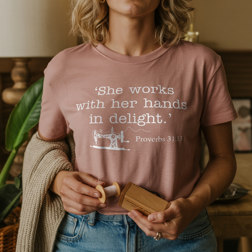 Sewing In Bible T-shirt