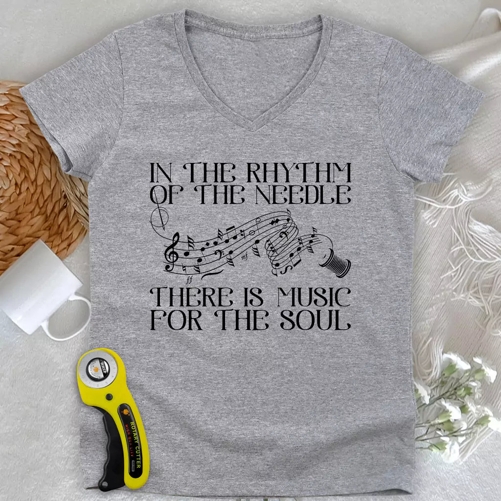 Rhythm Of Needle Lady V-neck