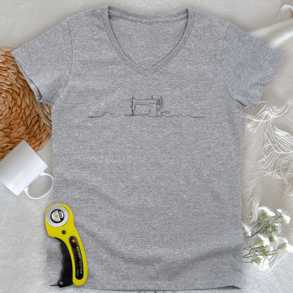 Minimalist Sewing Machine V-neck