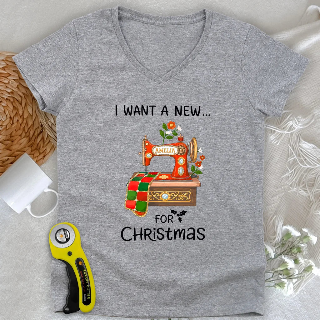 A New Machine Lady V-neck