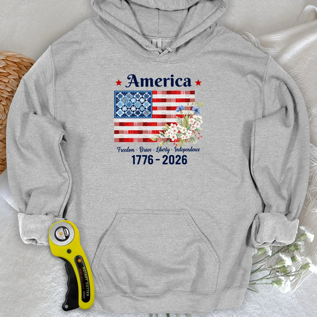American Patchwork Bloom Hoodie