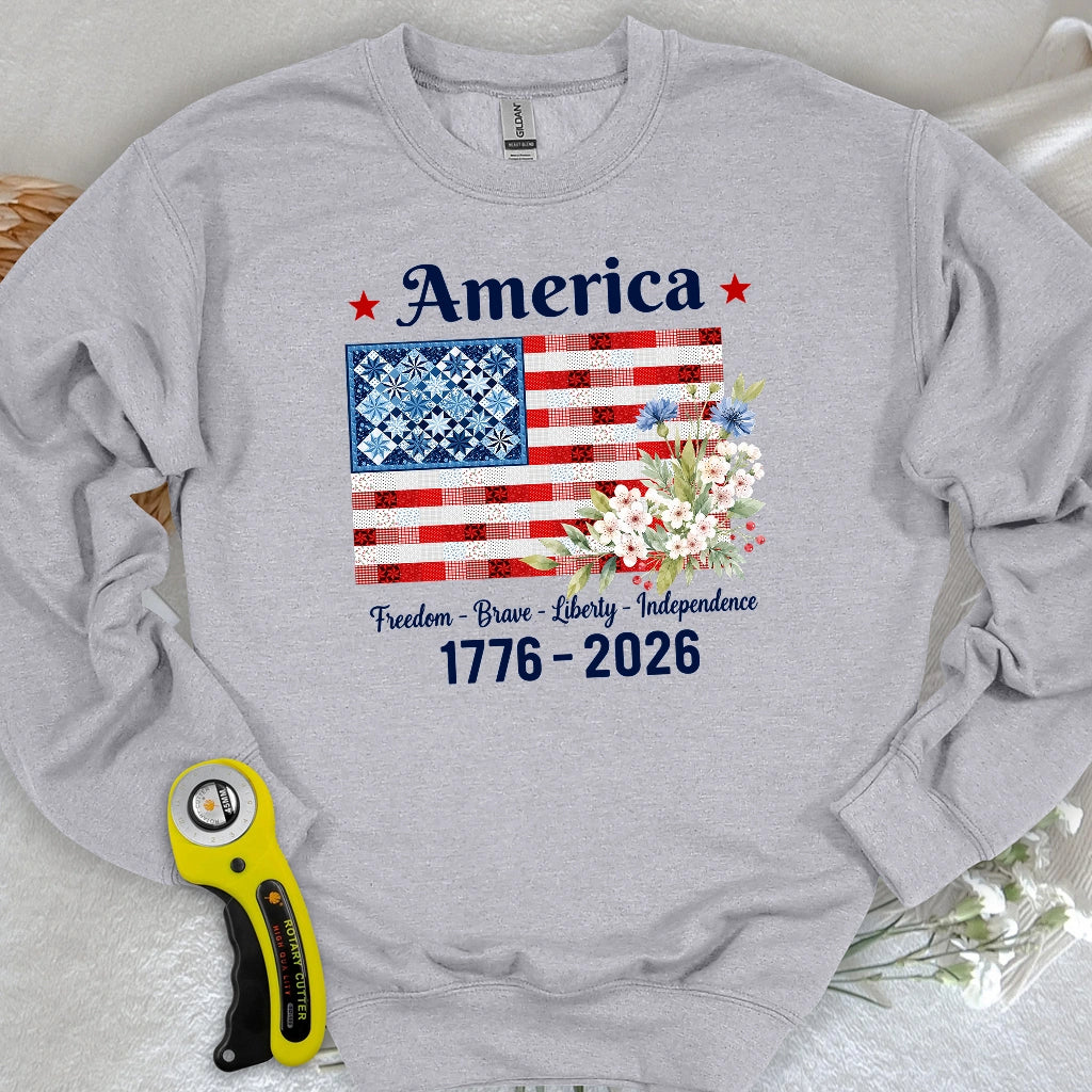 American Patchwork Bloom Sweatshirt