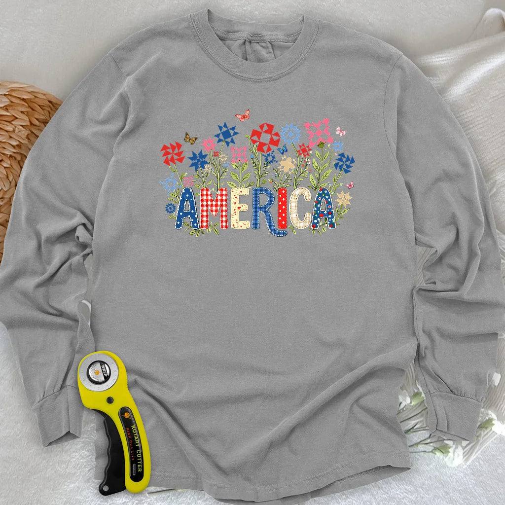 Appliqué America Long Sleeve T-shirt