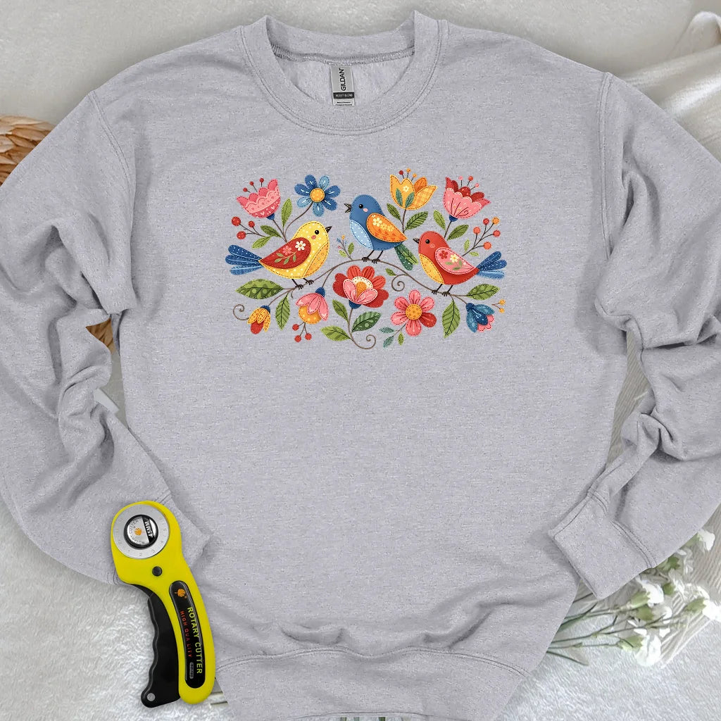 Appliqué Garden Sweatshirt