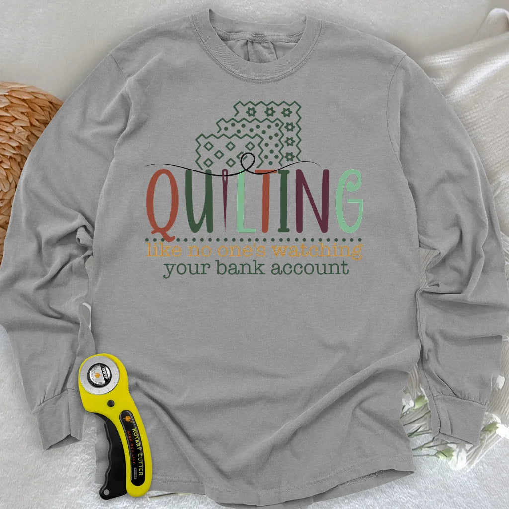 Compte bancaire? J'ai acheté un T-shirt en tissu à manches longues