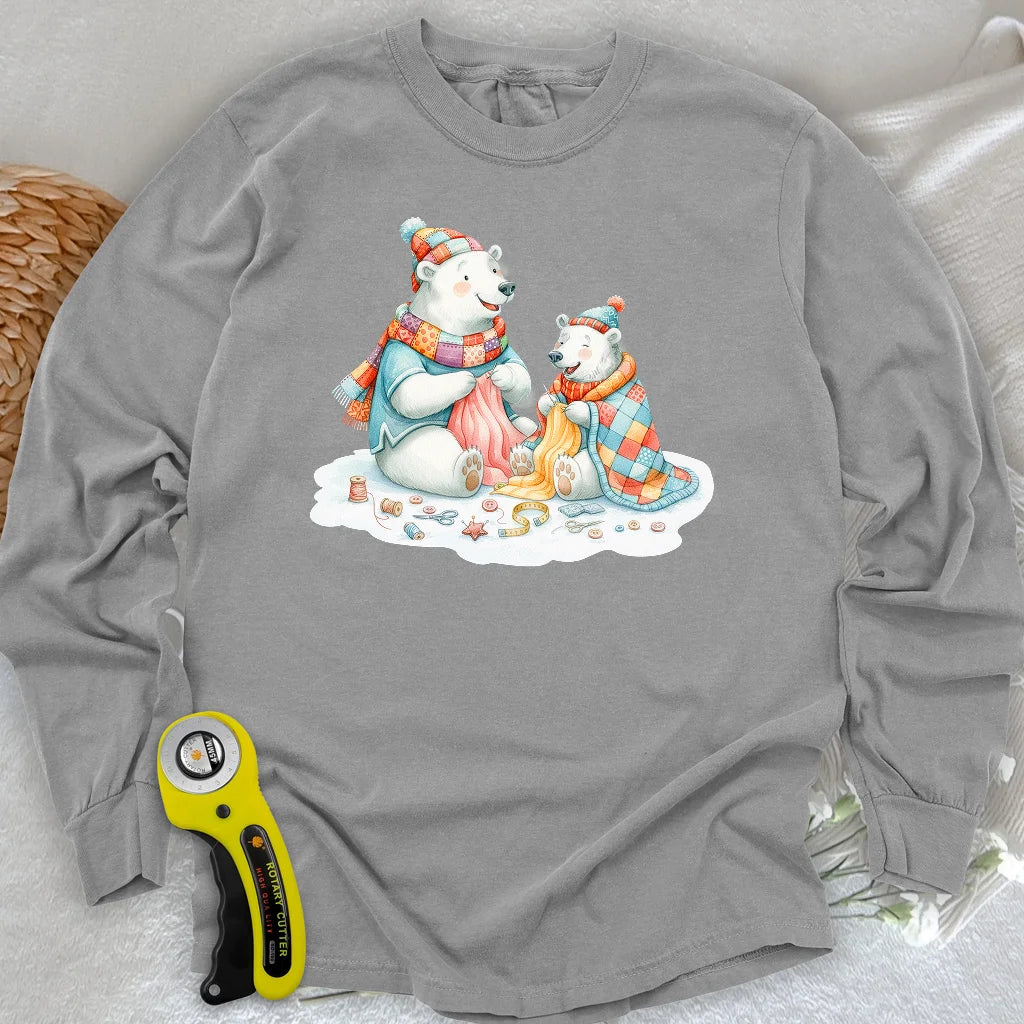 Beary Quilt Time Long Sleeve T-shirt