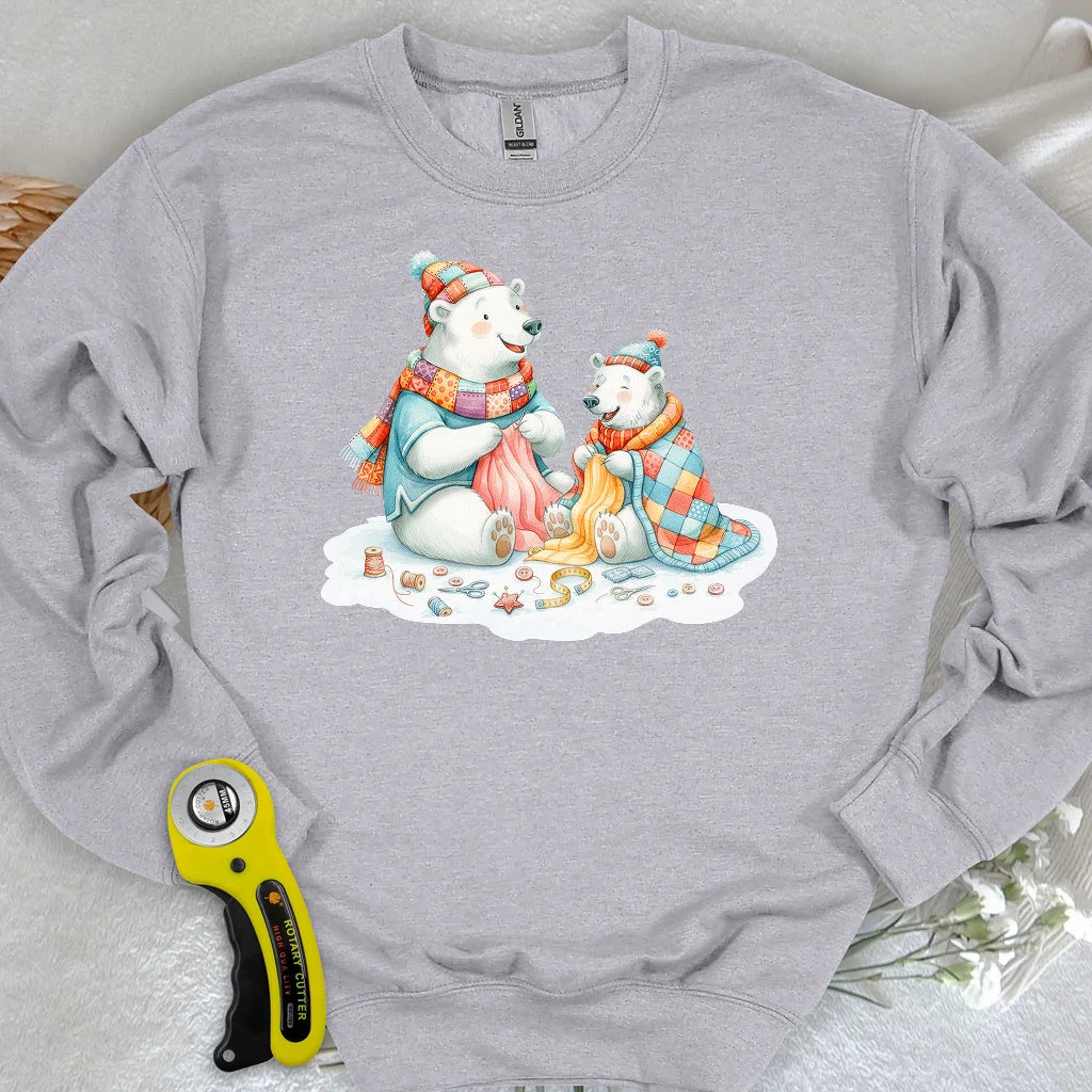 Sweat-shirt Ours Quilt Time