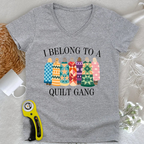 Gehören zu Quilt Gang Lady V-Neck