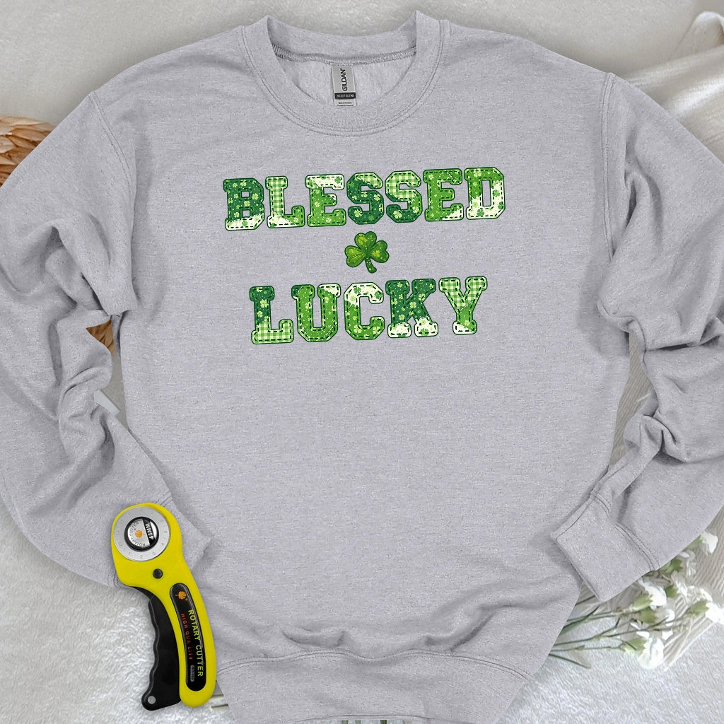 Sweat-shirt "Blessed Lucky"