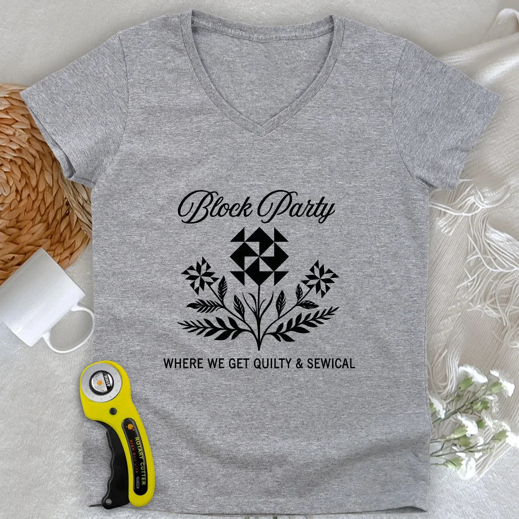 Block Party Lady V-neck