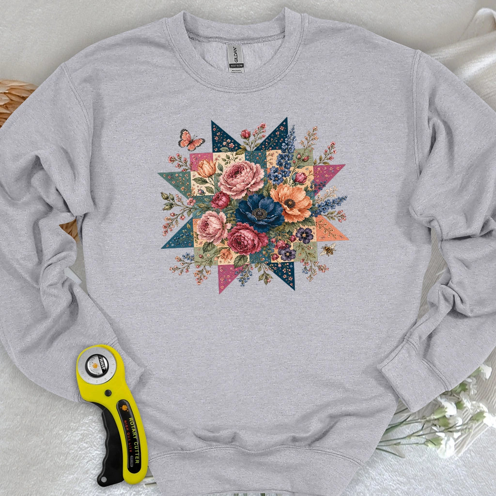 Blooming Patchwork Star Sweatshirt