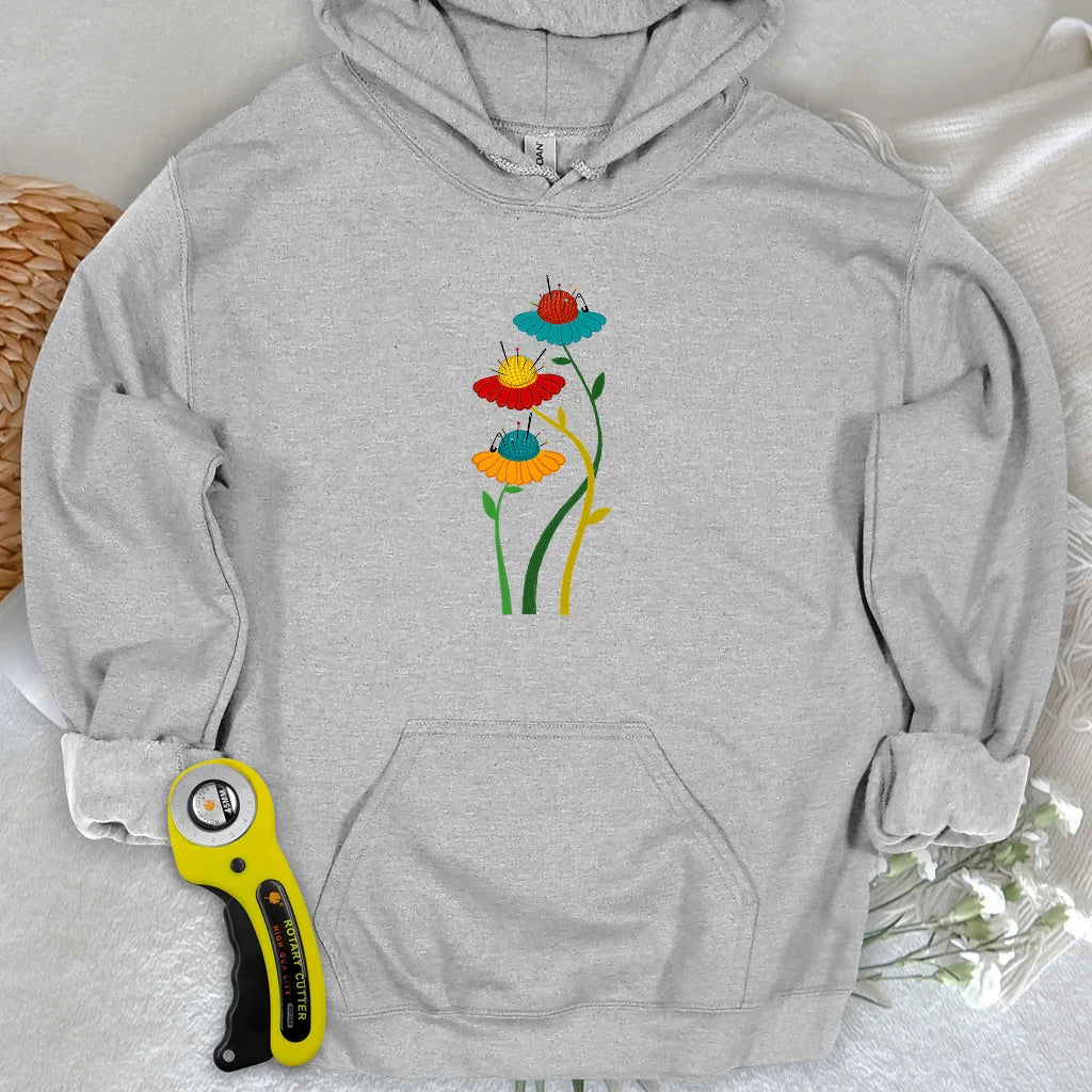 Sweat à capuche « Coussins épingle en fleurs »