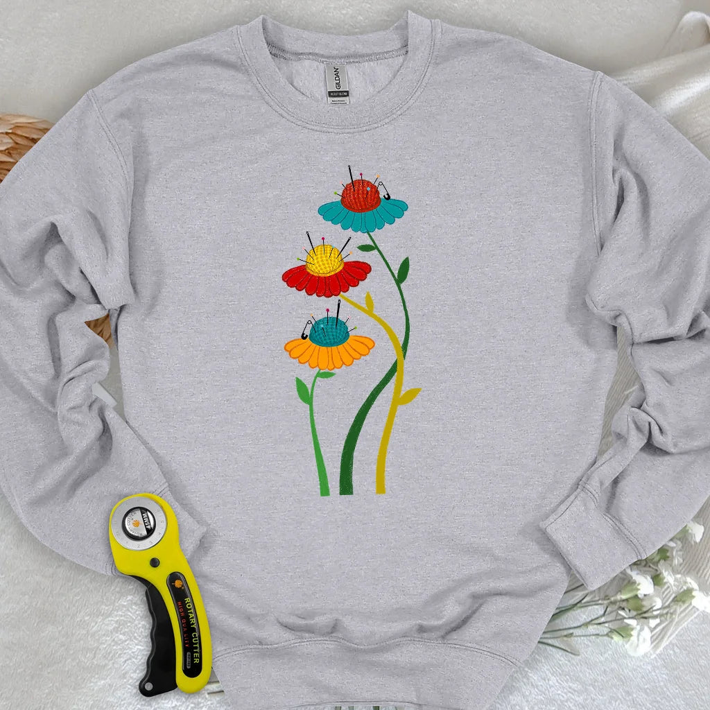 Sweat-shirt "Pique-aiguilles fleuris"