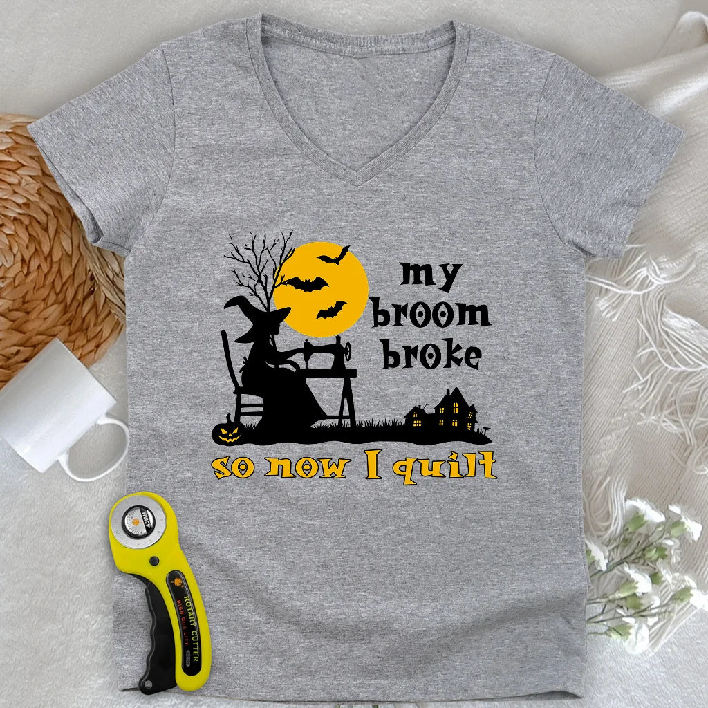 Broom Broke Lady V-neck