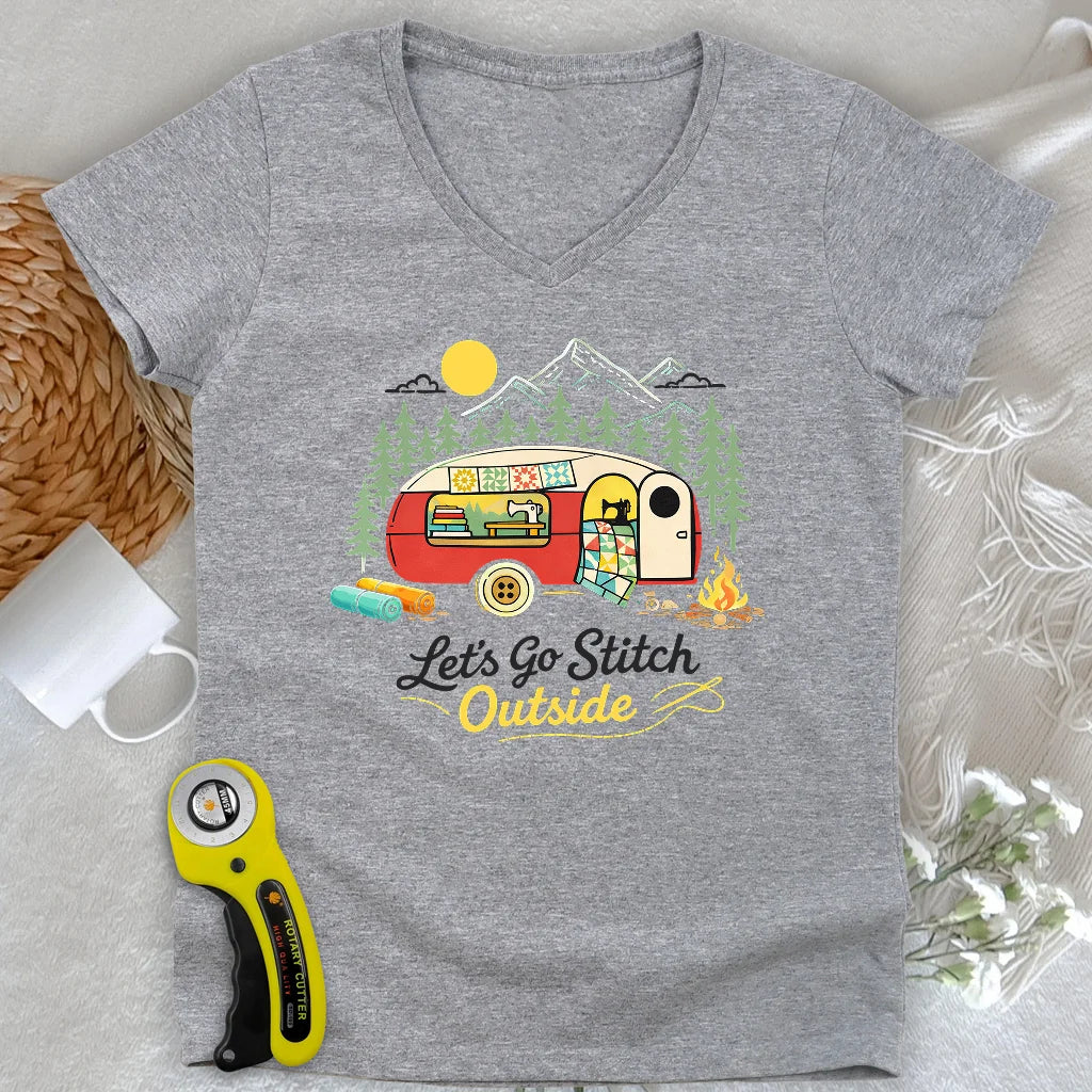 Camp & Quilt Co Lady V-neck