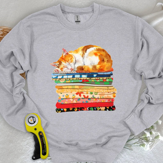 Katzen-Sweatshirt mit Stoffapplikation