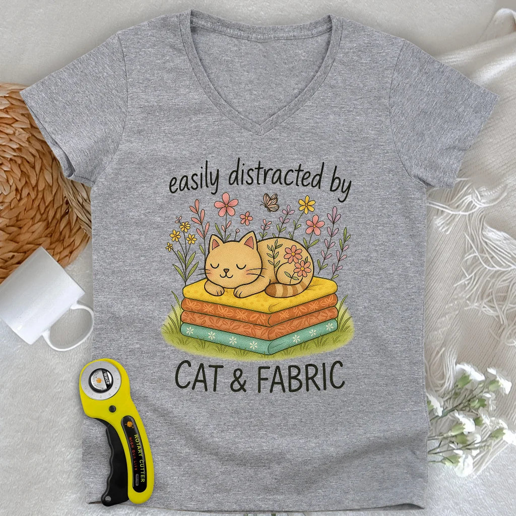 Sieste de chat pour quilteuses Col en V femme
