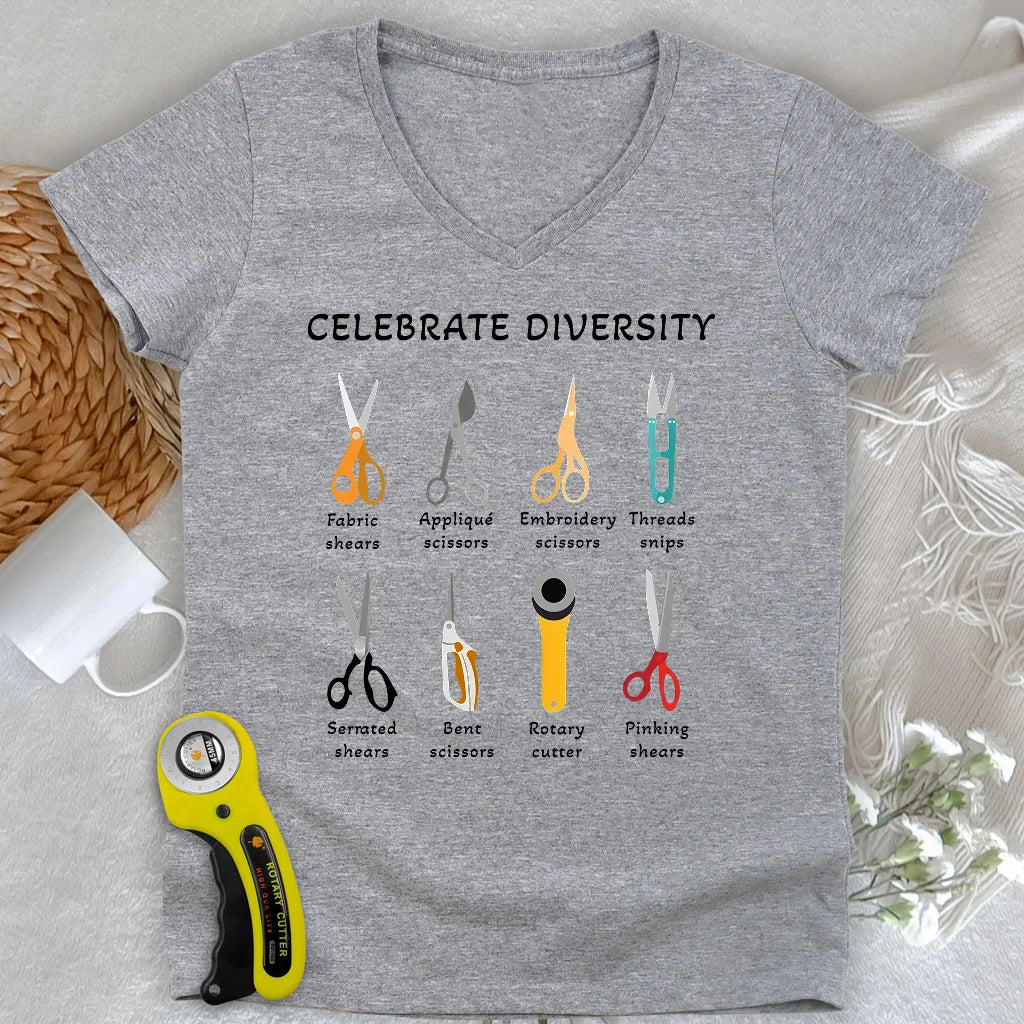 Celebrate Diversity Lady V-neck