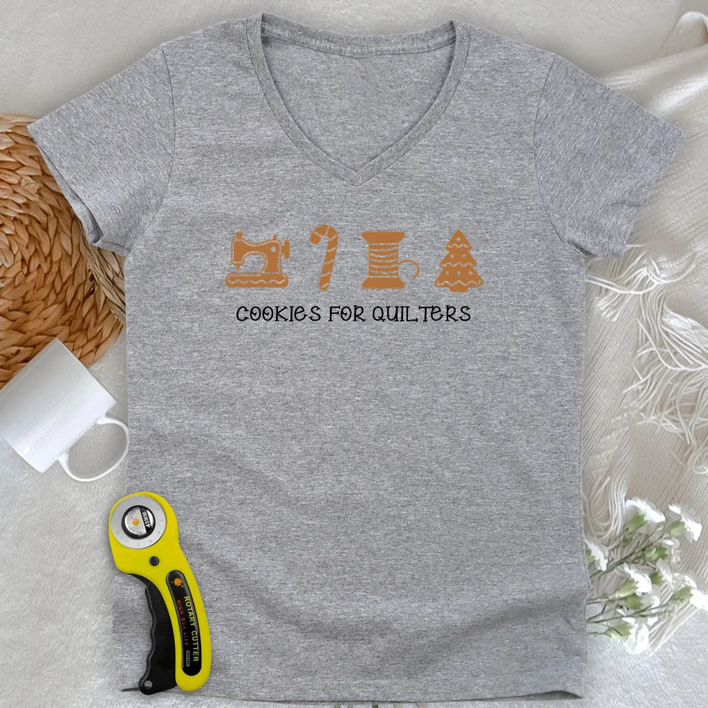 T-shirt de Noël à col en V pour femme