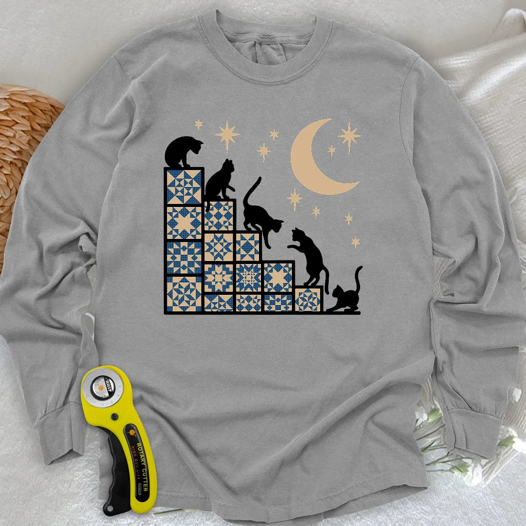 Klettere zum Mond Langarm-T-Shirt