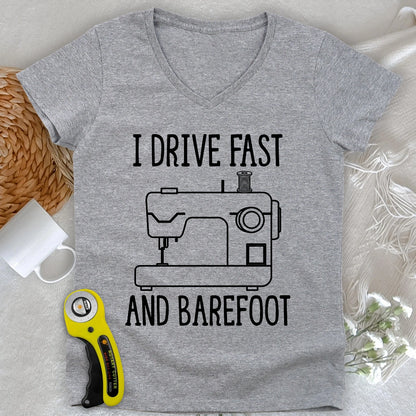 Drive Fast And Barefoot V-neck