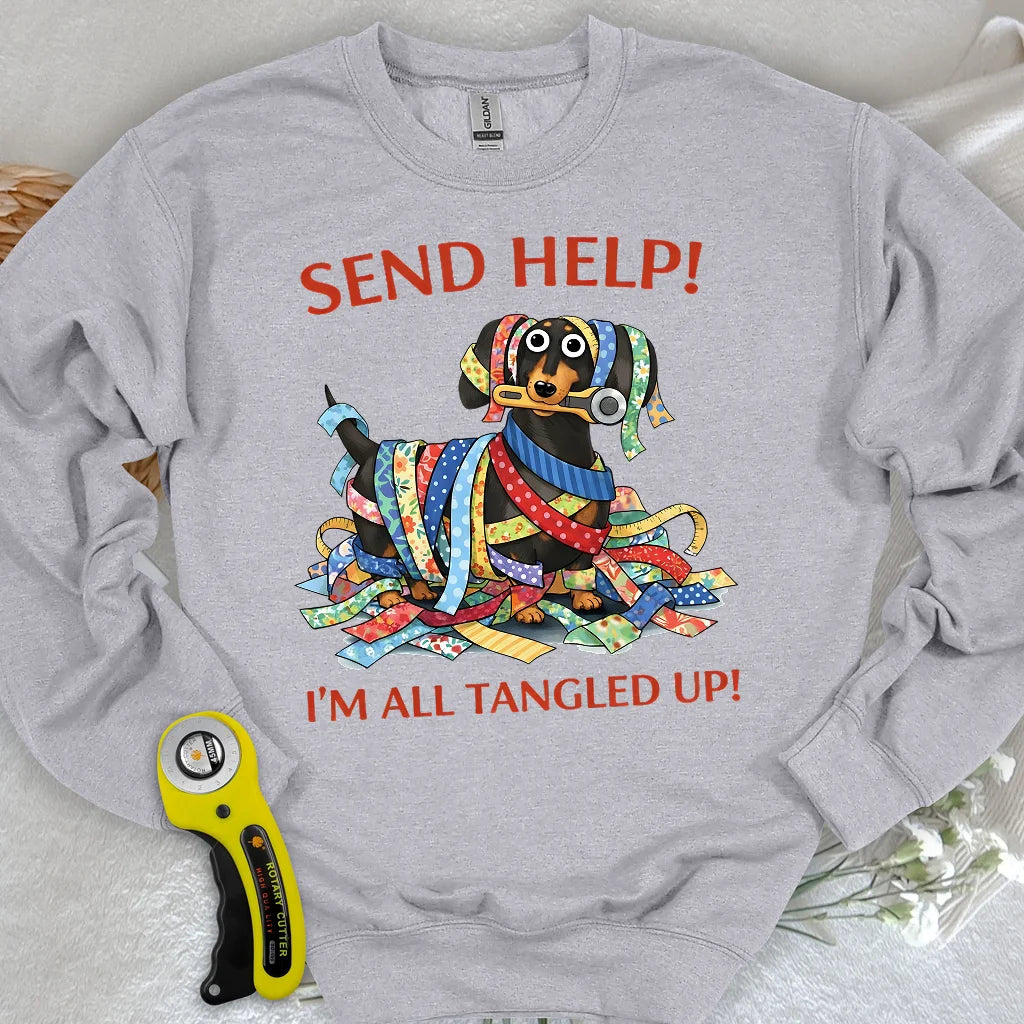 Sweat-shirt salissant en bande de tissu