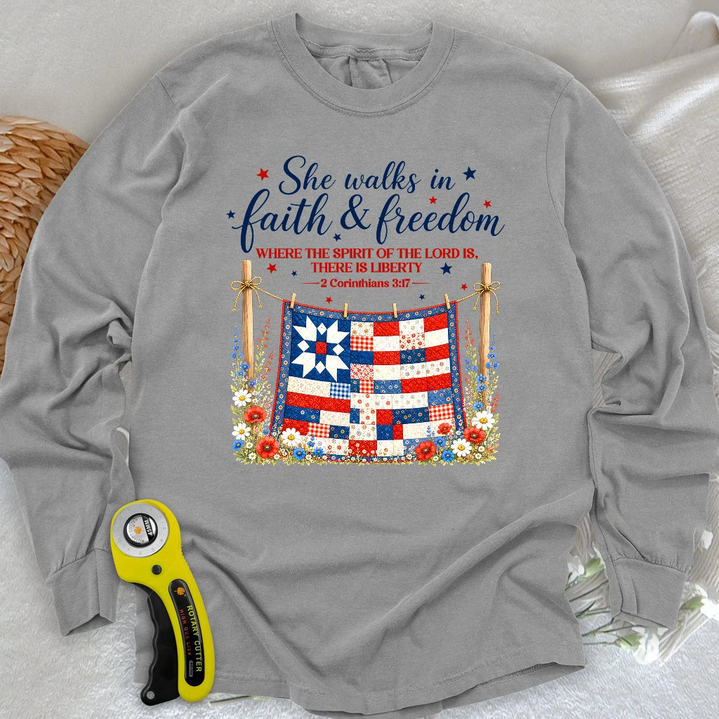 Faithfully Pieced Long Sleeve T-shirt