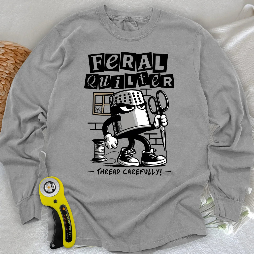 Feral Quilter Langarm-T-Shirt