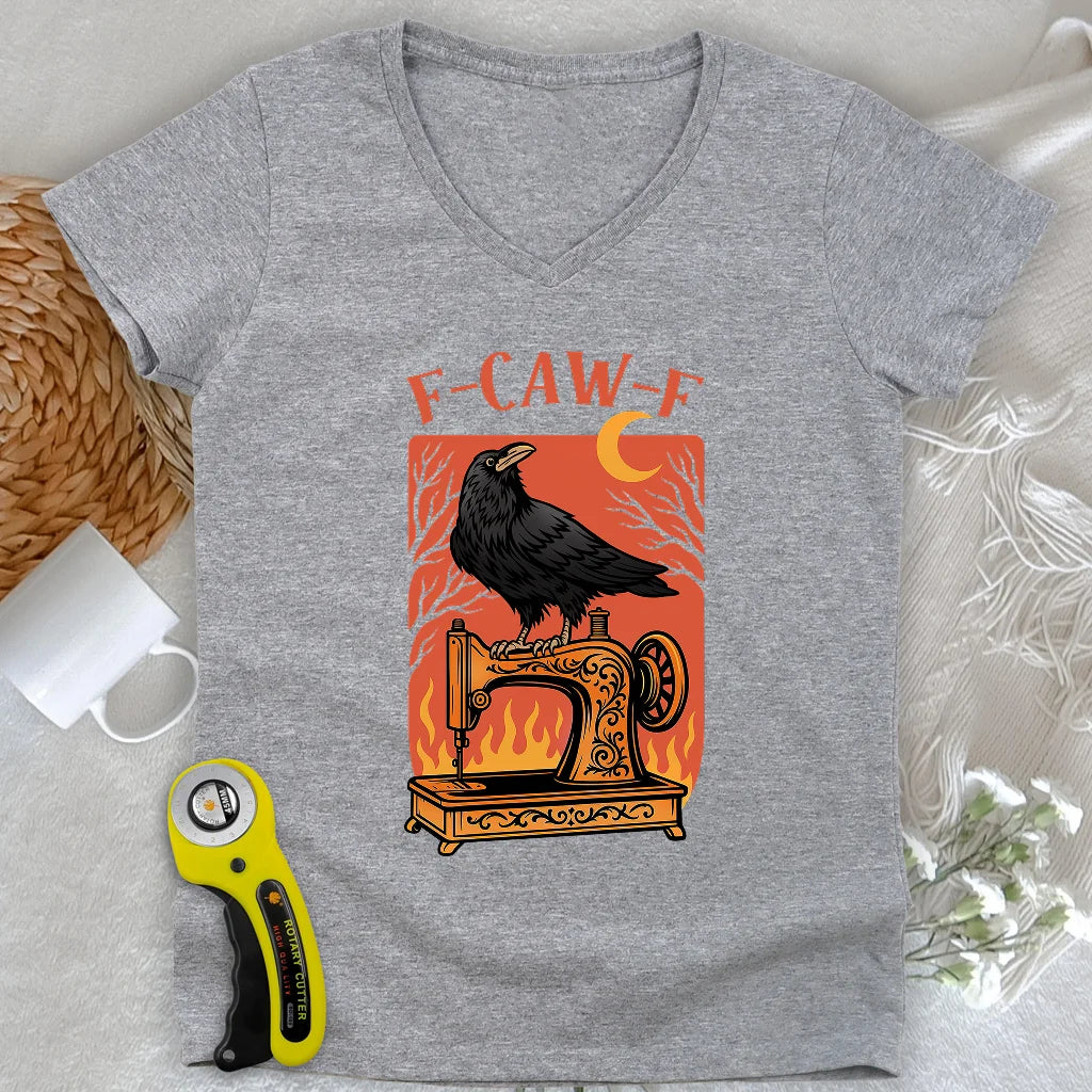 Fiery Stitch Lady V-neck