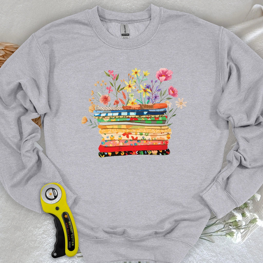 Floral Fabric Sweatshirt