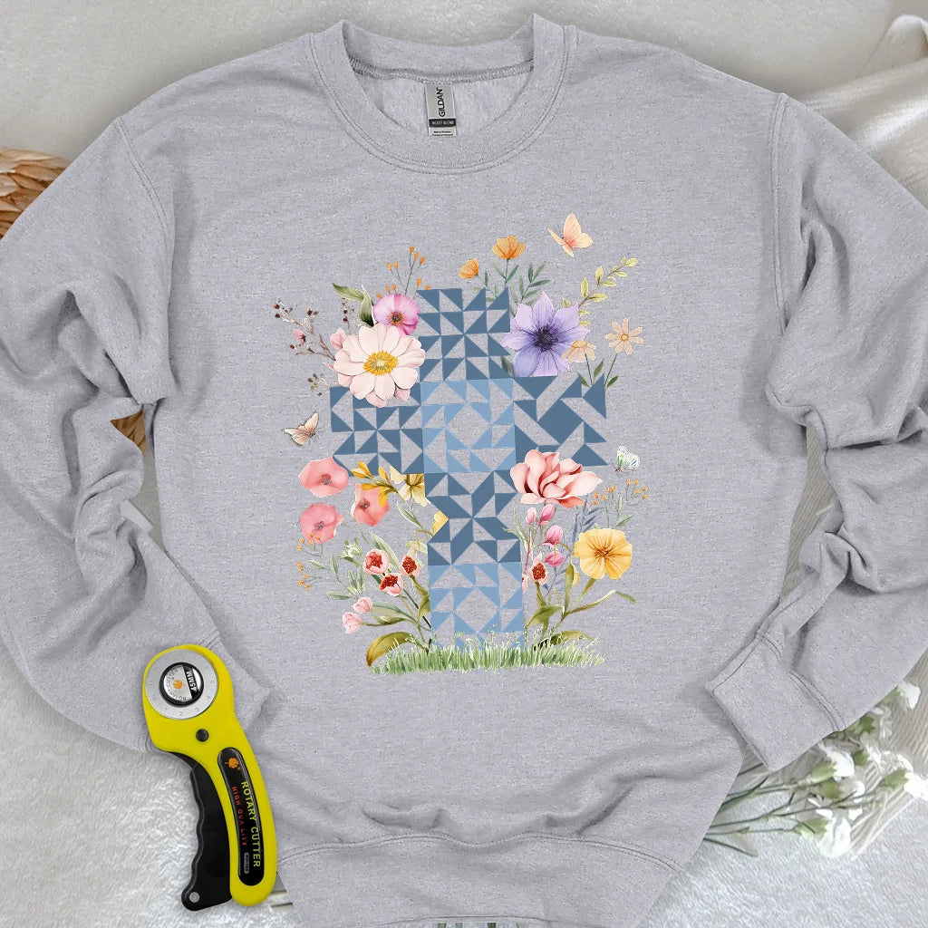 Sweat-shirt matelassé Floral Faith