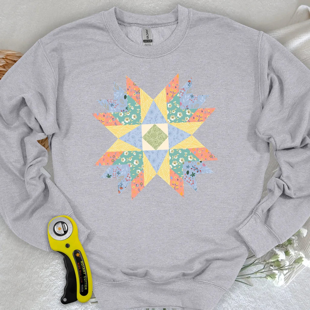 Sweat-shirt matelassé Étoile florale