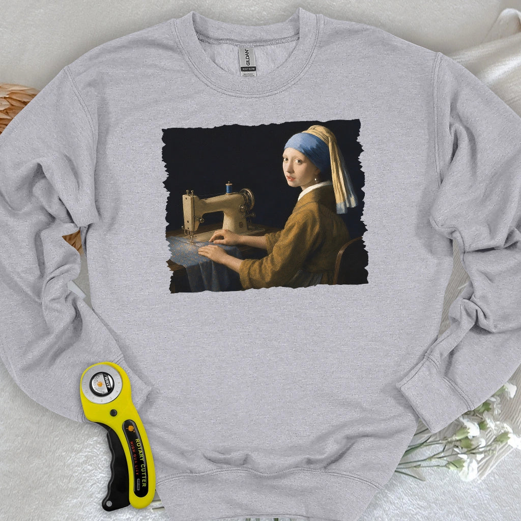 Girl With A Sewing Machine Sweatshirt