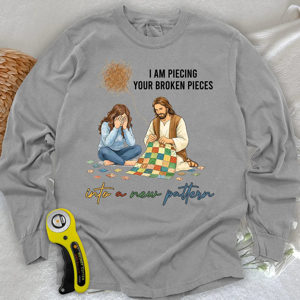 God Piecing Broken Pieces Long Sleeve T-shirt