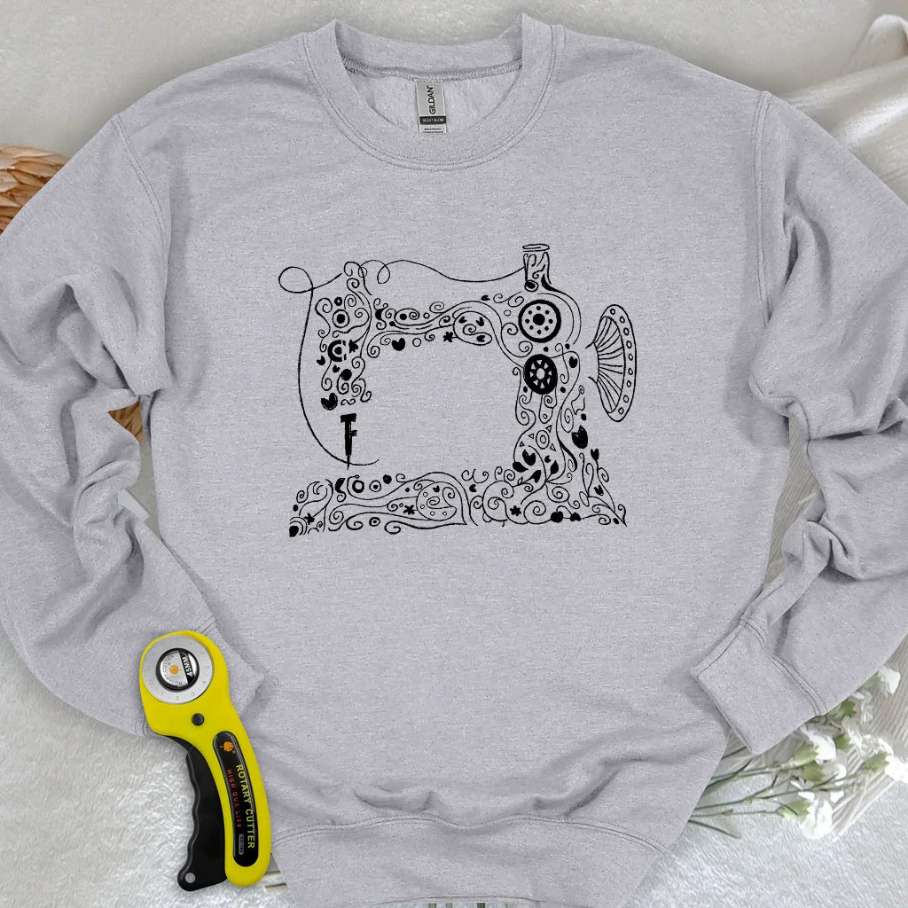 Sweat-shirt brodé fils d'or