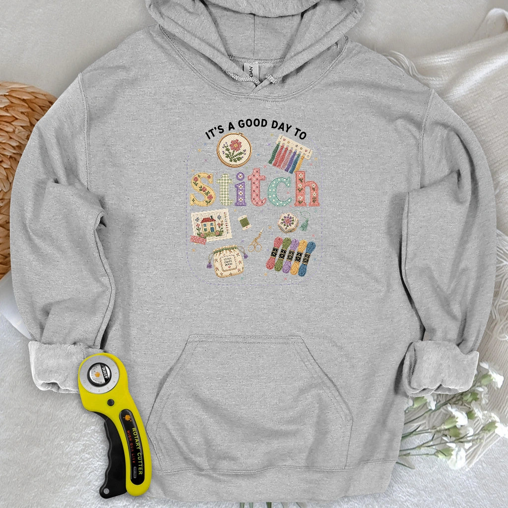 Good Day To Cross Stitch Hoodie
