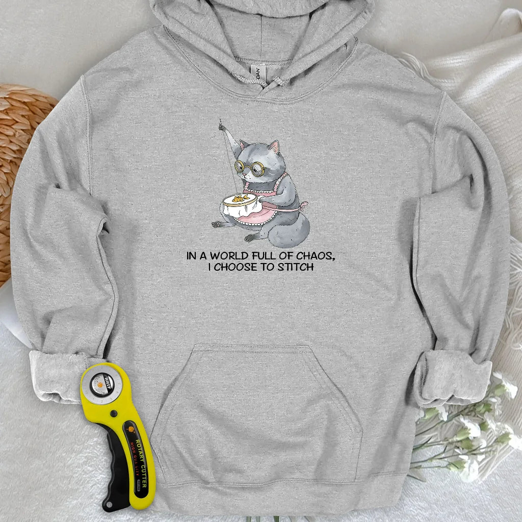 Granny Cat Sewist Hoodie