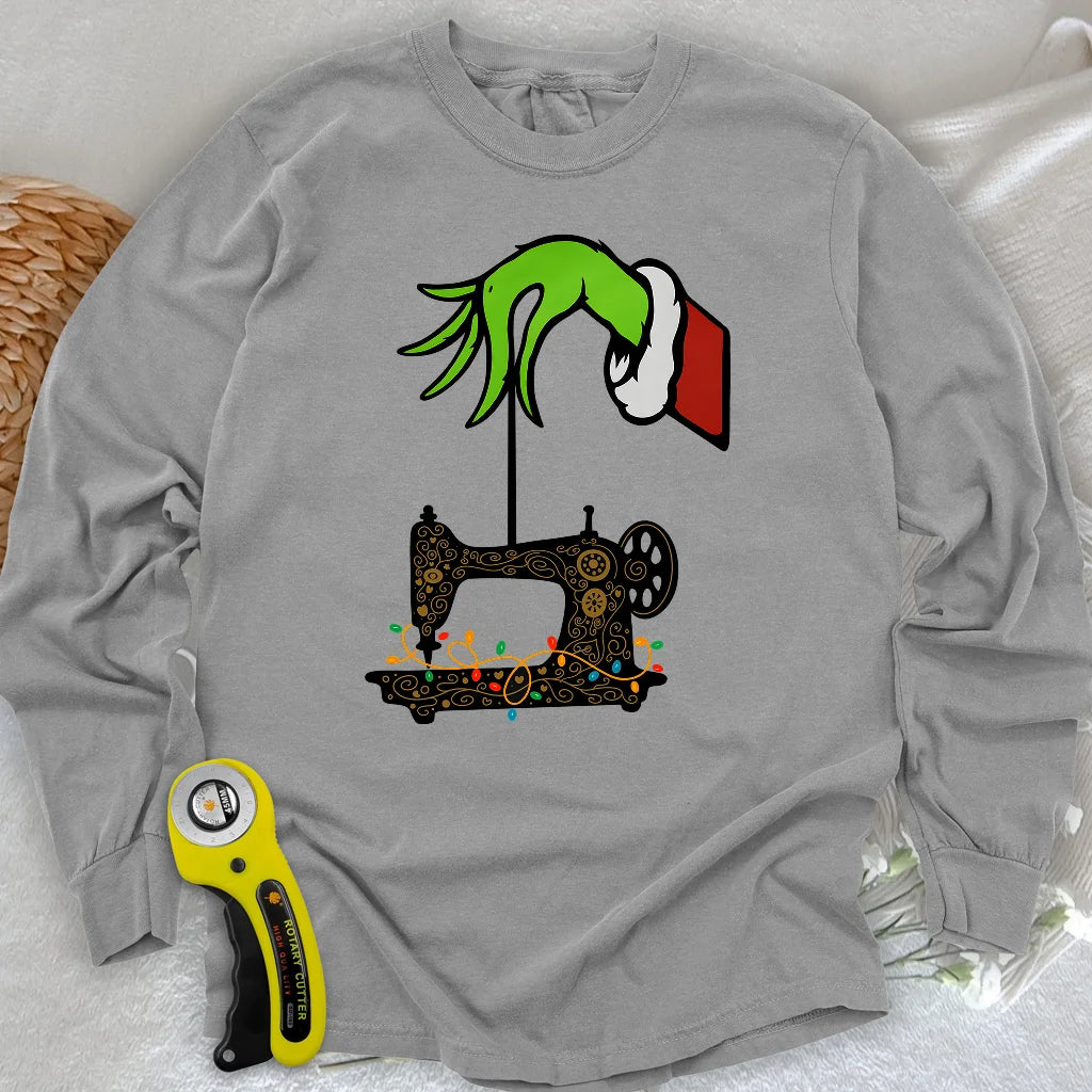 T-shirt manches longues Le Grinch a volé des points de suture
