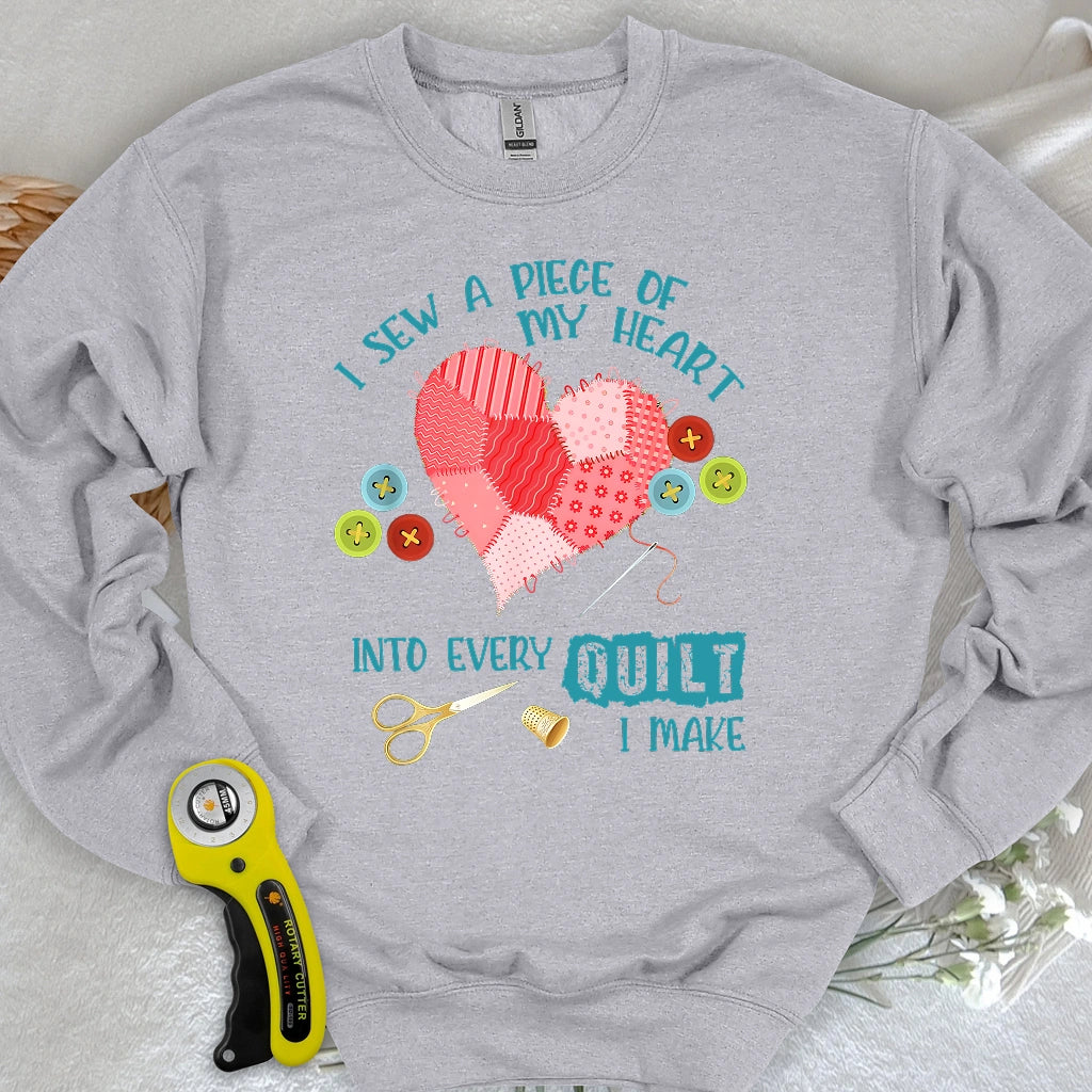 Sweat-shirt d'amour en patchwork brodé