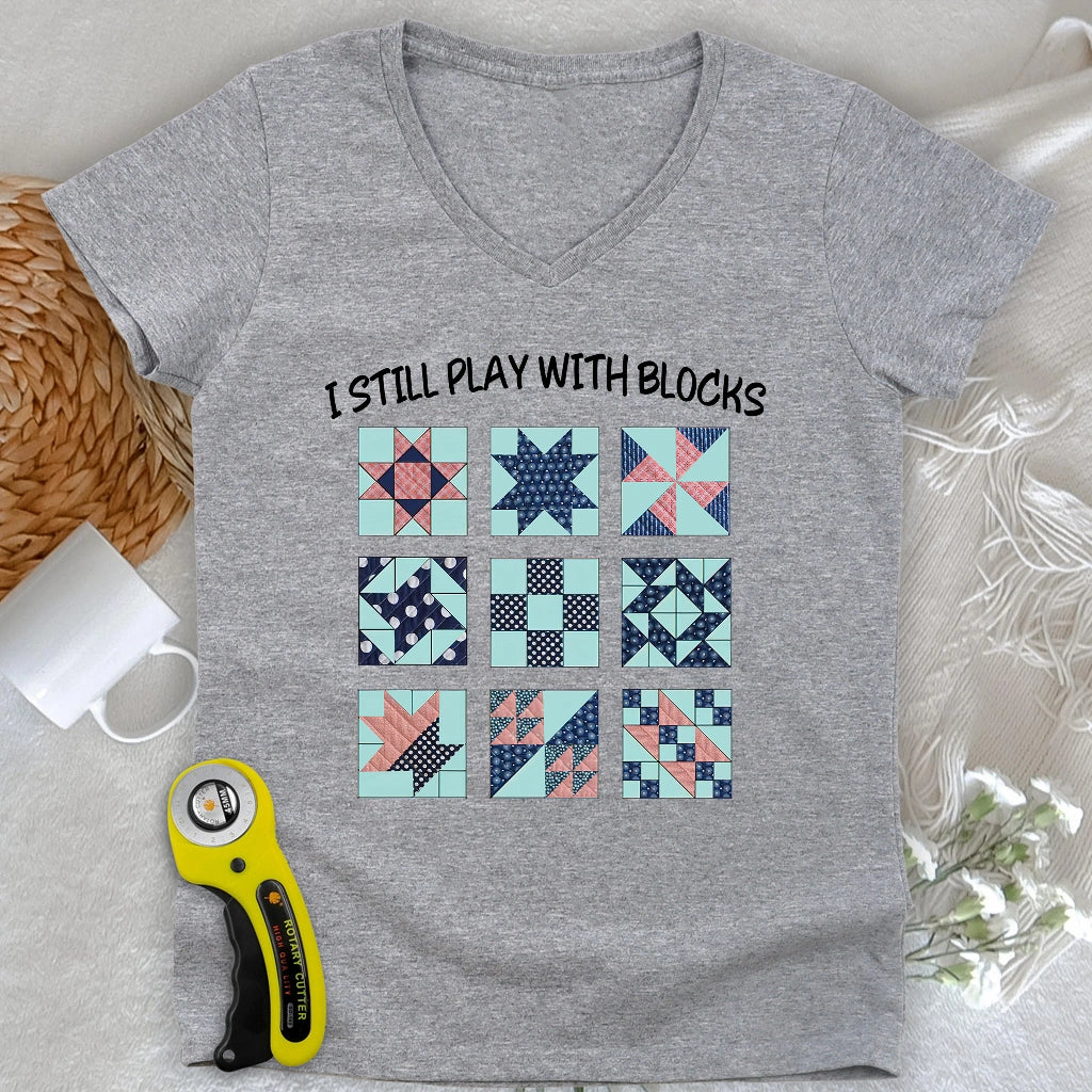 I Still Play With Block V-neck