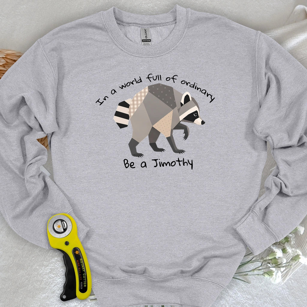 Jimothy the Quilted Raccoon Sweatshirt