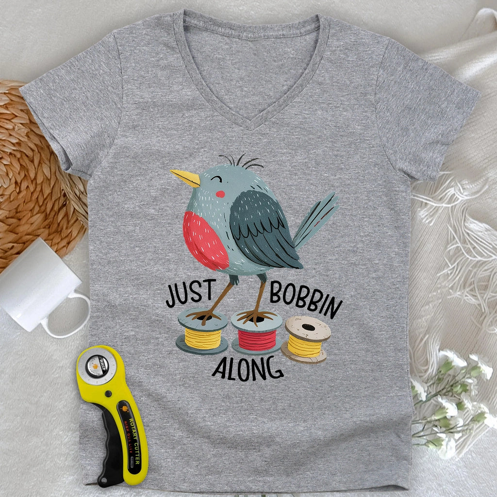 Just Bobbin Along Lady V-neck