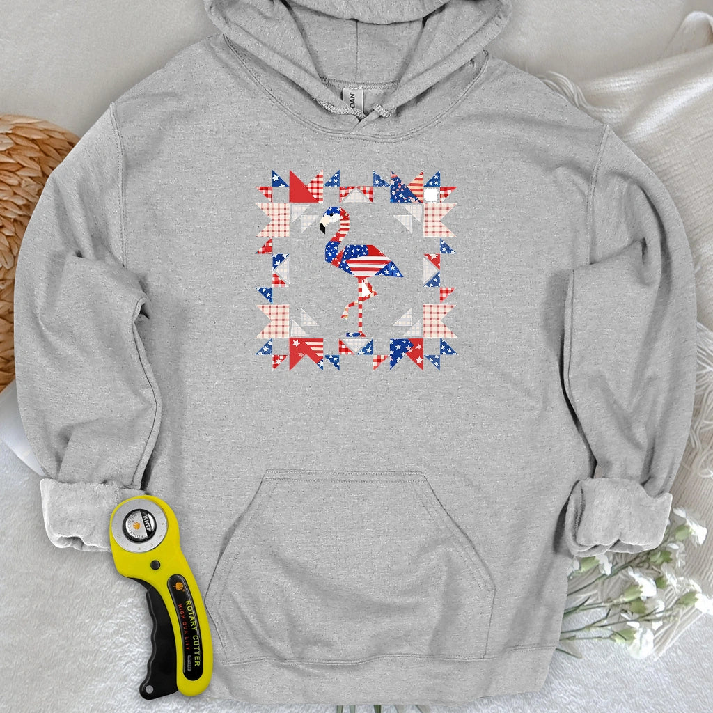 Liberty Flamingo Patchwork Hoodie