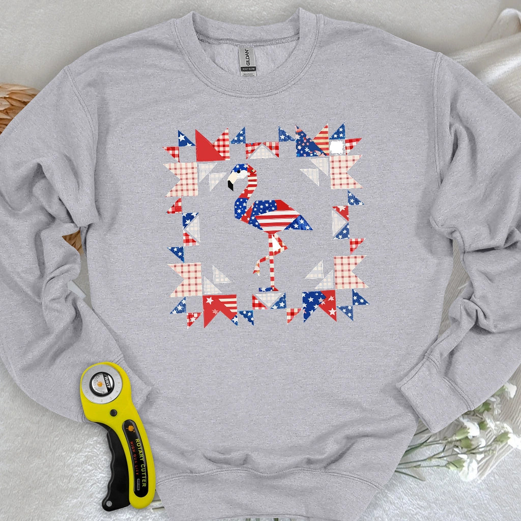 Liberty Flamingo Patchwork Sweatshirt