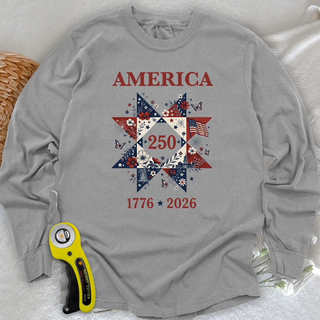 Liberty In Bloom Quilt Long Sleeve T-shirt