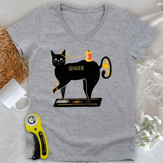 Mewing machine Lady V-neck