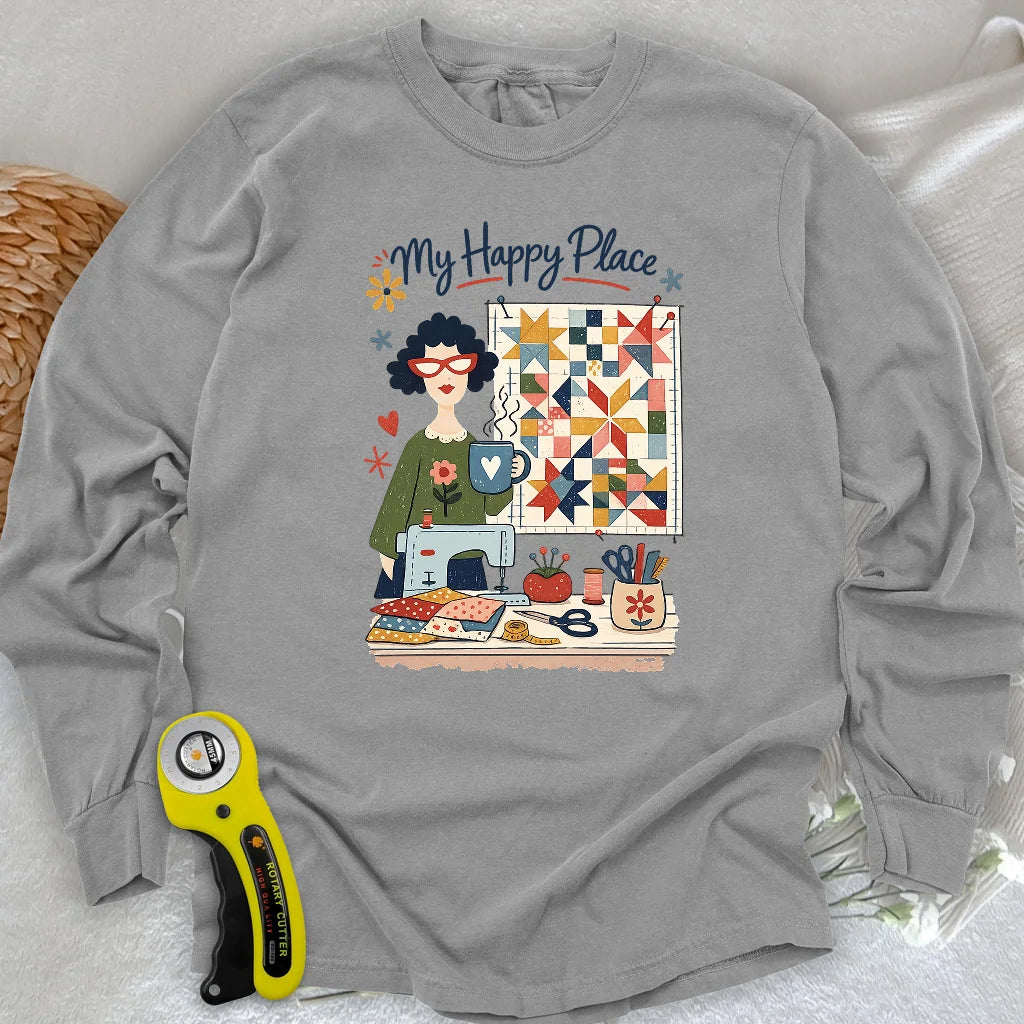 Mein Happy Place Langarm-T-Shirt